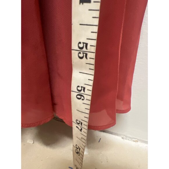 Wedding Guest Rust Sleeveless Evening Gown With Side Slit & Open Back Design - Picture 8 of 13